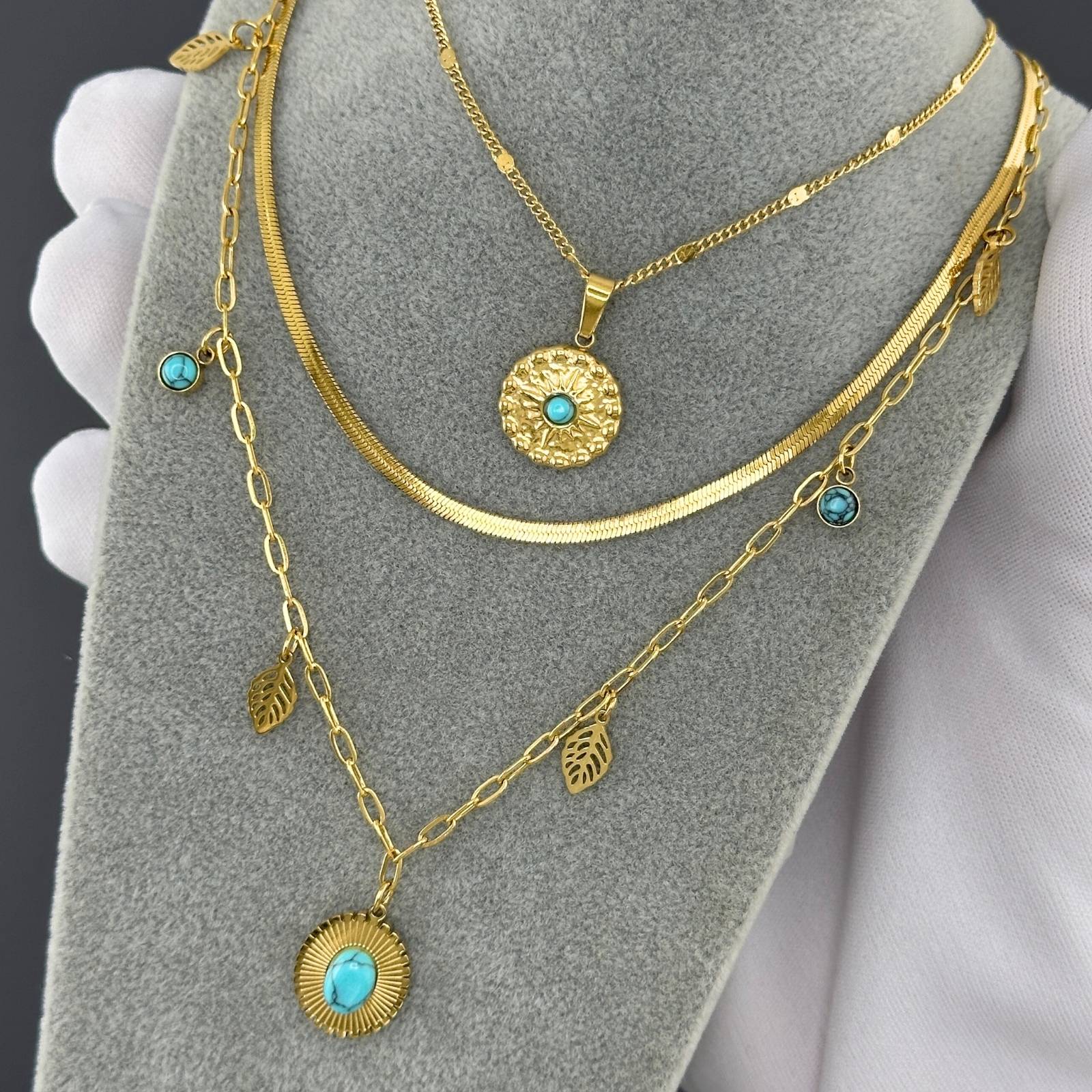 Golden Leaf Charms